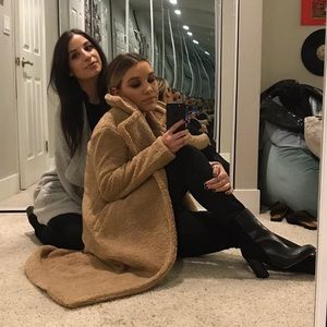 Something Navy Teddy Faux Fur Coat